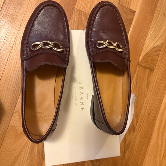 Sezane Vicky Loafers Smooth Chocolate - Size US 9 - Picture 3 of 5